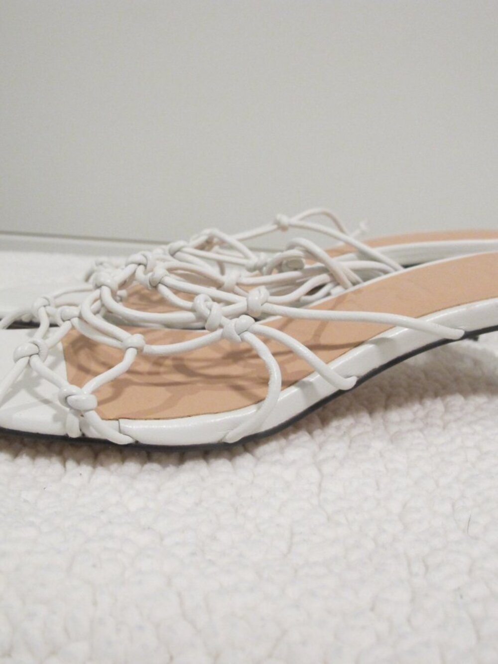 J. Crew Zadie knotted lace-up kitten heels in leather - Picture 8 of 9